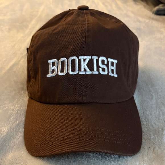 David and Young Brown Baseball Cap with Bookish Text - Picture 2 of 6